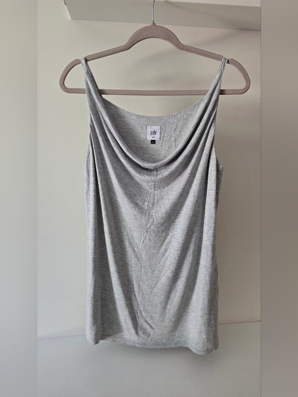 Cabi Gray Cowl Neck Tank Top